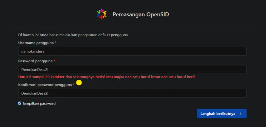 Membuat Akun Admin