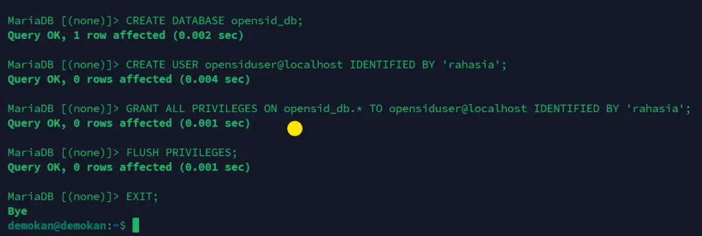 Membuat Database OpenSID