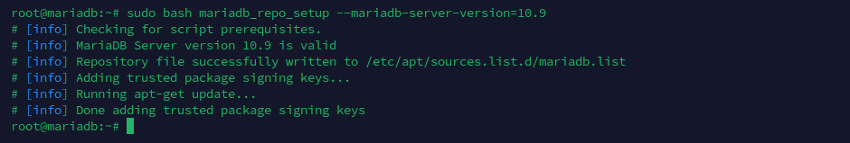 Add Repository MariaDB 10.9