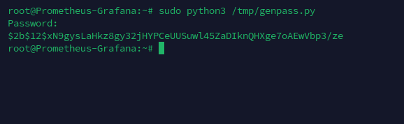 Membuat Hashing Password untuk Prometheus