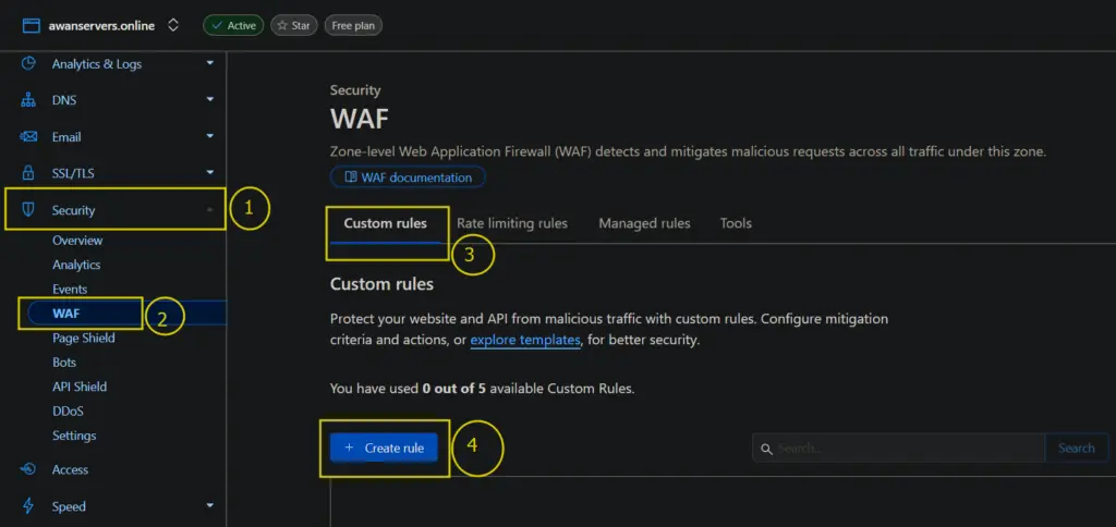 Membuat Rules Firewall di Cloudflare