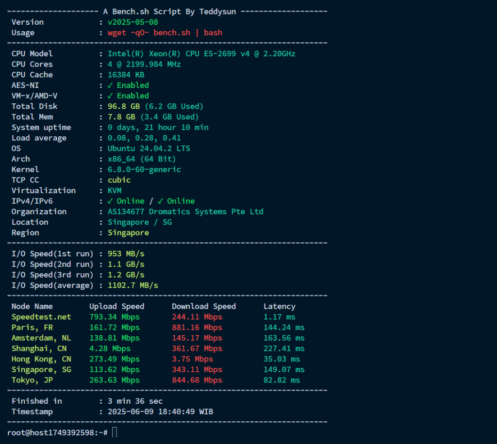 Bench.sh VPS OrangeVPS
