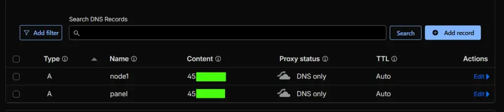Pointing DNS Pterodactyl