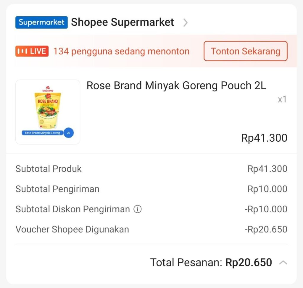 diskon 50% Shopee pengguna baru pembelian pertama